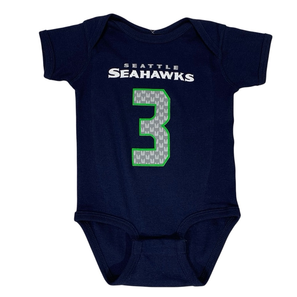 NFL Team Apparel Seattle Seahawks Infant Bodysuit Size 12 Months Russell Wilson